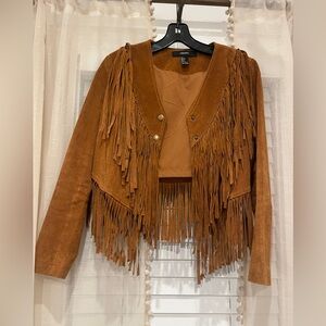 Suede fringe jacket